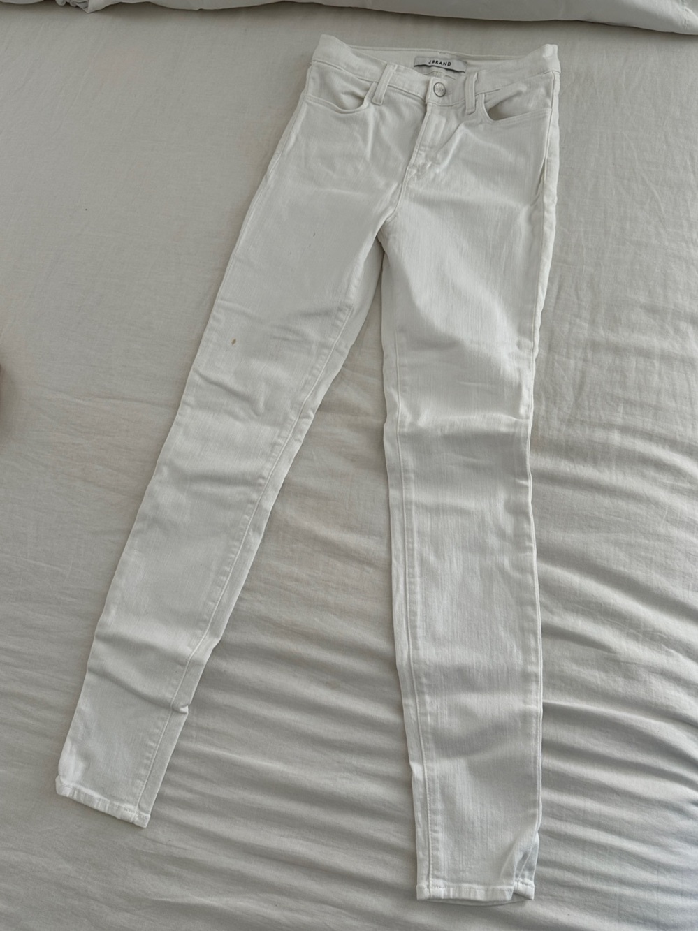 J Brand White Skinny Jeans - Slim Stretch Fit